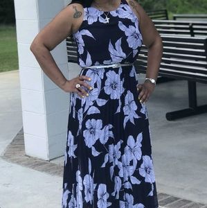 Jessica Howard Flower print pleated dress US size 8